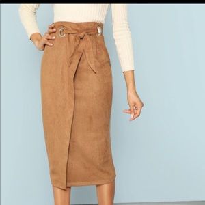 Suede Brown Skirt
